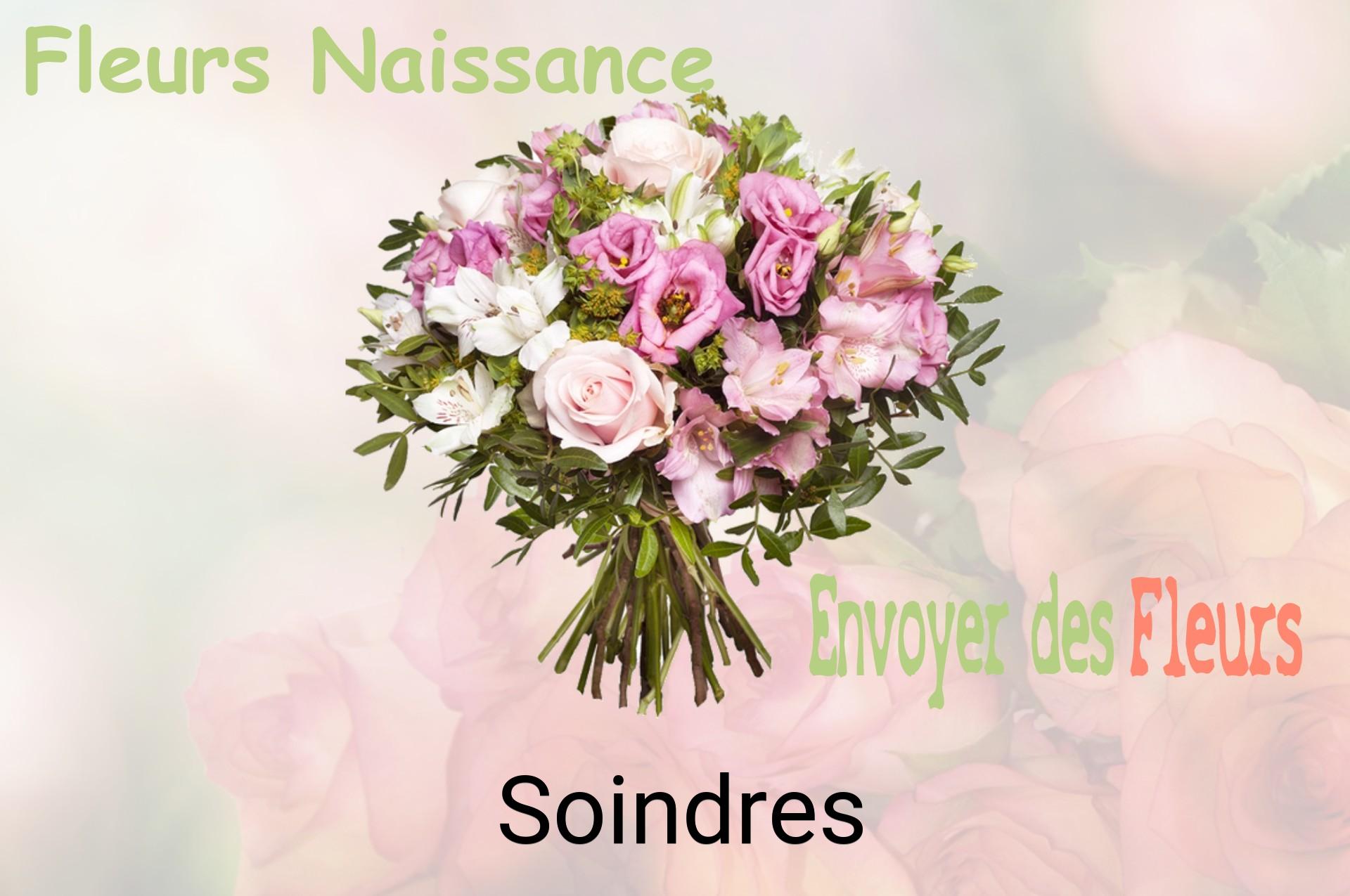 Bouquet de fleurs de naissance livré à Soindres